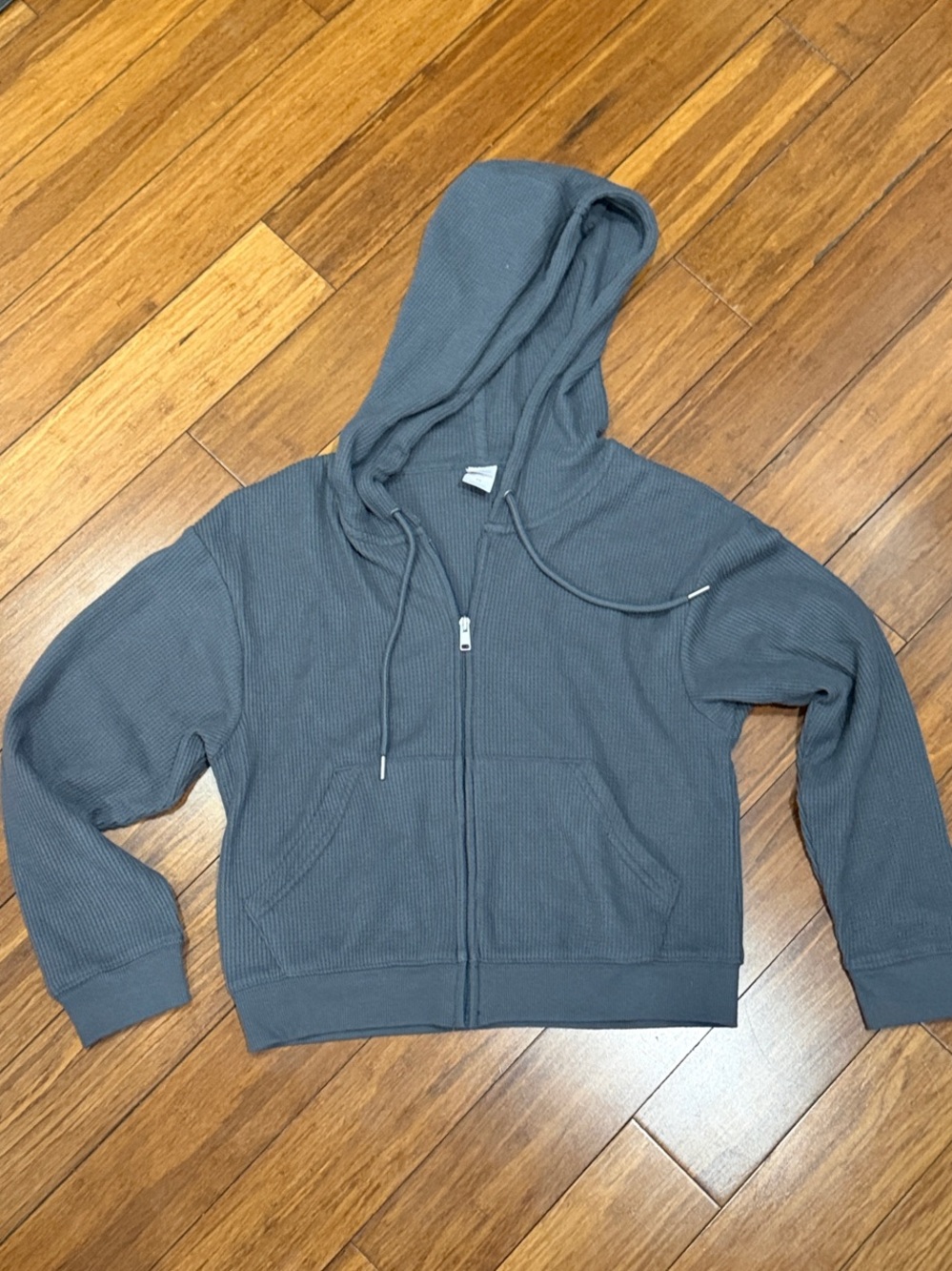 Auden Charcoal Waffle-Knit Hoodie